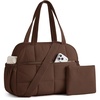 image:imageBAGSMART Small Gym Bag for Women 2 Set Travel Duffel Bags Camel  20L small gym bag cute duffle bag for travel lightweight carry on bag weekender overnight bag hospital bagChocolate