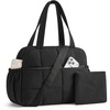 image:imageBAGSMART Small Gym Bag for Women 2 Set Travel Duffel Bags Camel  20L small gym bag cute duffle bag for travel lightweight carry on bag weekender overnight bag hospital bagBlack