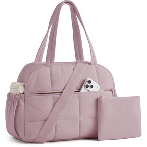 image:imageBAGSMART Small Gym Bag for Women 2 Set Travel Duffel Bags Camel  20L small gym bag cute duffle bag for travel lightweight carry on bag weekender overnight bag hospital bagPurple