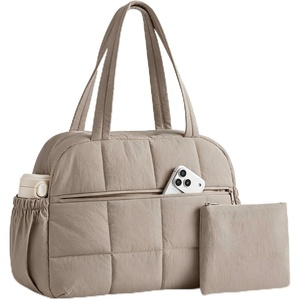 image:imageBAGSMART Small Gym Bag for Women 2 Set Travel Duffel Bags Camel  20L small gym bag cute duffle bag for travel lightweight carry on bag weekender overnight bag hospital bagCamel