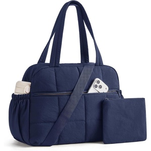 image:imageBAGSMART Small Gym Bag for Women 2 Set Travel Duffel Bags Camel  20L small gym bag cute duffle bag for travel lightweight carry on bag weekender overnight bag hospital bagNavy