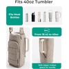 image:imageBAGSMART 40oz Water Bottle Holder with Strap Quilted Crossbody Purse Drink Carrier Gym Accessories for WomenNvay