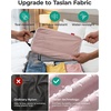 image:imageBAGSMART 6 Set Compression Packing Cubes Travel Essentials with Neck Pillow  Premium taslan organizer bags for budget airline carryons luggage suitcases closets cruisesBeige