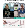 image:imageBAGSMART 6 Set Compression Packing Cubes Travel Essentials with Neck Pillow  Premium taslan organizer bags for budget airline carryons luggage suitcases closets cruisesCharcoal Grey