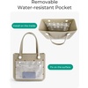 image:imageBAGSMART Beach Bag for Women Waterresistant Rubber Tote Bag Sandproof Vacation Essentials for Summer Swim Cruise PoolApricot