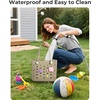 image:imageBAGSMART Beach Bag for Women Waterresistant Rubber Tote Bag Sandproof Vacation Essentials for Summer Swim Cruise PoolApricot