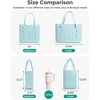 image:imageBAGSMART Beach Bag for Women Waterresistant Rubber Tote Bag Sandproof Vacation Essentials for Summer Swim Cruise PoolApricot