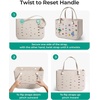 image:imageBAGSMART Beach Bag for Women Waterresistant Rubber Tote Bag Sandproof Vacation Essentials for Summer Swim Cruise PoolLight Pink