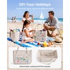 image:imageBAGSMART Beach Bag for Women Waterresistant Rubber Tote Bag Sandproof Vacation Essentials for Summer Swim Cruise PoolLight Pink