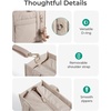 image:imageBAGSMART Boxy Tote Bag for Women Crossbody Bag with Zipper Crush Bow Purses for Travel Work CollegeBurgundy Bay