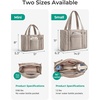 image:imageBAGSMART Boxy Tote Bag for Women Crossbody Bag with Zipper Crush Bow Purses for Travel Work CollegeDeep Marina