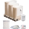 image:imageBAGSMART Vacuum Seal Storage Bags for Clothing Travel 18 Pack Travel Essentials Bundle includes Laundry Bag amp Waterproof Shoe Bag amp TSA Approved Toiletry Bag Hand Pump IncludedKhaki