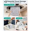 image:imageBAGSMART Vacuum Seal Storage Bags for Clothing Travel 18 Pack Travel Essentials Bundle includes Laundry Bag amp Waterproof Shoe Bag amp TSA Approved Toiletry Bag Hand Pump IncludedGray