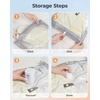 image:imageBAGSMART Vacuum Seal Storage Bags for Clothing Travel 18 Pack Travel Essentials Bundle includes Laundry Bag amp Waterproof Shoe Bag amp TSA Approved Toiletry Bag Hand Pump IncludedGray