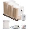 image:imageBAGSMART Vacuum Seal Storage Bags for Clothing Travel 18 Pack Travel Essentials Bundle includes Laundry Bag amp Waterproof Shoe Bag amp TSA Approved Toiletry Bag Hand Pump IncludedKhaki