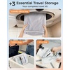 image:imageBAGSMART Vacuum Seal Storage Bags for Clothing Travel 18 Pack Travel Essentials Bundle includes Laundry Bag amp Waterproof Shoe Bag amp TSA Approved Toiletry Bag Hand Pump IncludedGray