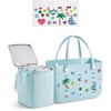 image:imageBAGSMART Beach Bag for Women Waterresistant Rubber Tote Bag Sandproof Vacation Essentials for Summer Swim Cruise PoolLight Blue