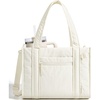 image:imageBAGSMART Boxy Tote Bag for Women Crossbody Bag with Zipper Crush Bow Purses for Travel Work CollegeCream