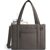 image:imageBAGSMART Boxy Tote Bag for Women Crossbody Bag with Zipper Crush Bow Purses for Travel Work CollegeDim Gray