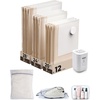 image:imageBAGSMART Vacuum Seal Storage Bags for Clothing Travel 18 Pack Travel Essentials Bundle includes Laundry Bag amp Waterproof Shoe Bag amp TSA Approved Toiletry Bag Hand Pump IncludedKhaki