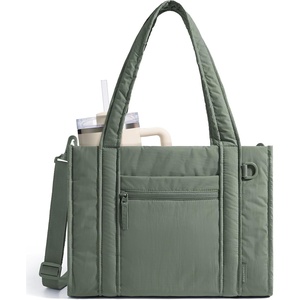 image:imageBAGSMART Boxy Tote Bag for Women Crossbody Bag with Zipper Crush Bow Purses for Travel Work CollegeSage