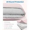image:imageBAGSMART 156 Inch Laptop Sleeve with Pocket Puffy Laptop Case for Work  Quilted Laptop Bag for Women with Strap Portable M5 MacBook Pro 16 HP Dell Lenovo ASUS for CollegeBaby Pink