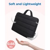 image:imageBAGSMART 156 Inch Laptop Sleeve with Pocket Puffy Laptop Case for Work  Quilted Laptop Bag for Women with Strap Portable M5 MacBook Pro 16 HP Dell Lenovo ASUS for CollegeSBlack