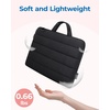 image:imageBAGSMART 156 Inch Laptop Sleeve with Pocket Puffy Laptop Case for Work  Quilted Laptop Bag for Women with Strap Portable M5 MacBook Pro 16 HP Dell Lenovo ASUS for CollegeBlack