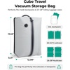 image:imageBAGSMART 2 Pack Travel Vacuum Storage Bags with Electric Pump Gray  Airtight Space Saver Compression Bags for Clothes Down Jackets amp Suitcases Heavy Duty Waterproof Material with Air ValveLight Gray