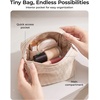 image:imageBAGSMART Small Corduroy Makeup Bag Cosmetic Pouch for Women with Pocket  For Purse Toiletry Pouch Soft Mini Cosmetics Bag Travel Essentials Cute Make Up Pouch with Slipin Pocket01Baby Pink Mini