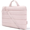 image:imageBAGSMART 156 Inch Laptop Sleeve with Pocket Puffy Laptop Case for Work  Quilted Laptop Bag for Women with Strap Portable M5 MacBook Pro 16 HP Dell Lenovo ASUS for CollegeSBaby Pink