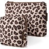 image:imageBAGSMART Small Corduroy Makeup Bag Cosmetic Pouch for Women with Pocket  For Purse Toiletry Pouch Soft Mini Cosmetics Bag Travel Essentials Cute Make Up Pouch with Slipin Pocket02Leopard Print Set