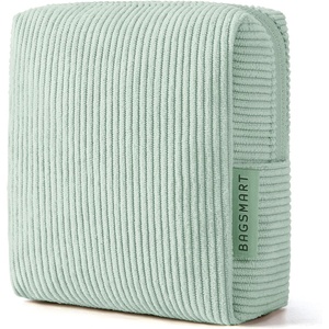 image:imageBAGSMART Small Corduroy Makeup Bag Cosmetic Pouch for Women with Pocket  For Purse Toiletry Pouch Soft Mini Cosmetics Bag Travel Essentials Cute Make Up Pouch with Slipin Pocket01Forest Green Mini