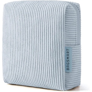 image:imageBAGSMART Small Corduroy Makeup Bag Cosmetic Pouch for Women with Pocket  For Purse Toiletry Pouch Soft Mini Cosmetics Bag Travel Essentials Cute Make Up Pouch with Slipin Pocket01Dawn Blue Mini