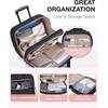 image:imageBAGSMART 173 Inch Rolling Laptop Bag for Women and Men Briefcase With Wheels Computer Case for Work Travel Business Quilted BlackQuilted Black