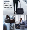image:imageBAGSMART 173 Inch Rolling Laptop Bag for Women and Men Briefcase With Wheels Computer Case for Work Travel Business Quilted BlackQuilted Black