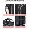 image:imageBAGSMART 173 Inch Rolling Laptop Bag for Women and Men Briefcase With Wheels Computer Case for Work Travel Business Quilted BlackQuilted Black