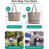 image:imageBAGSMART Puffer Tote Bag for Women Expandable Teacher Handbag wPouchCoffee Brown