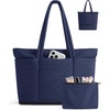 image:imageBAGSMART Puffer Tote Bag for Women Expandable Teacher Handbag wPouchNavy Blue