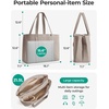 image:imageBAGSMART Tote Bag for Women with Compartments Work Tote Bag with ZipperCoffee Brown