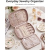 image:imageBAGSMART Travel Jewelry Organizer Tanglefree Necklaces CasePinkBeige
