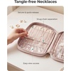 image:imageBAGSMART Travel Jewelry Organizer Tanglefree Necklaces CasePinkBlack