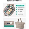 image:imageBAGSMART 2in1 Tote Bag for Women Puffy Trapezoid Work Travel HandbagBlack