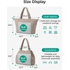 image:imageBAGSMART 2in1 Tote Bag for Women Puffy Trapezoid Work Travel HandbagCamel
