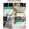 image:imageBAGSMART 2in1 Tote Bag for Women Puffy Trapezoid Work Travel HandbagCamel