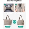 image:imageBAGSMART 2in1 Tote Bag for Women Puffy Trapezoid Work Travel HandbagDim Gray