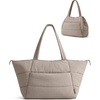image:imageBAGSMART 2in1 Tote Bag for Women Puffy Trapezoid Work Travel HandbagCamel