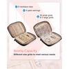 image:imageBAGSMART Jewelry Travel Organizer Case for Home Jewelry Organizer Storage Ring Binder Clear Bags Zipper Rolls Pouch for Necklaces Earrings Rings Bracelets Teal02Black