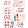 image:imageBAGSMART Jewelry Travel Organizer Case for Home Jewelry Organizer Storage Ring Binder Clear Bags Zipper Rolls Pouch for Necklaces Earrings Rings Bracelets Teal02Black